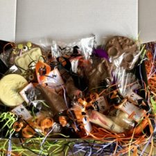 A spooky selection of Halloween chocolate lollipops and sweets