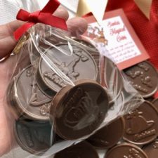 Festive chocolate coins